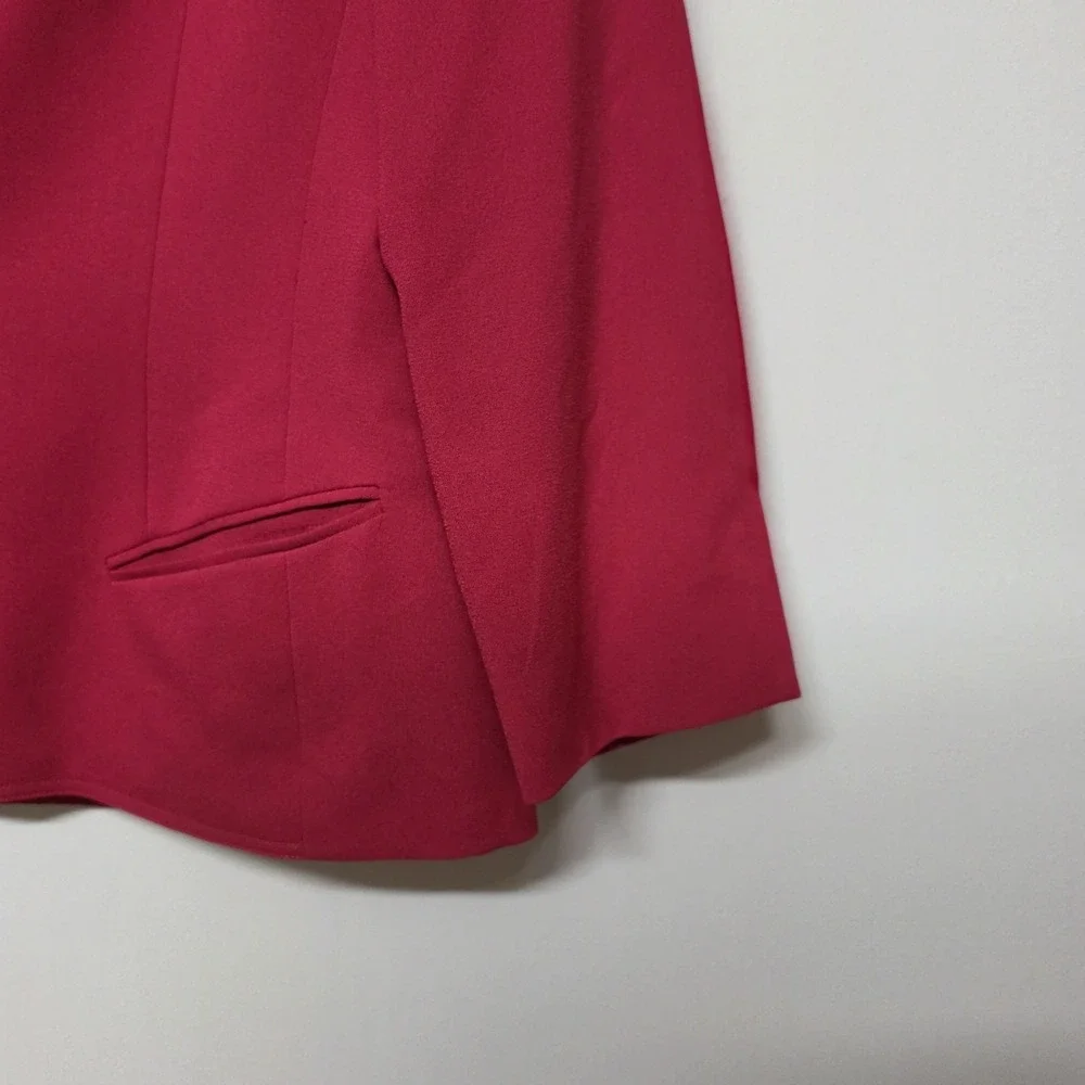 Vintage‎ Christian Dior Red Blazer Jacket Womens Size 16 Gold Button Career